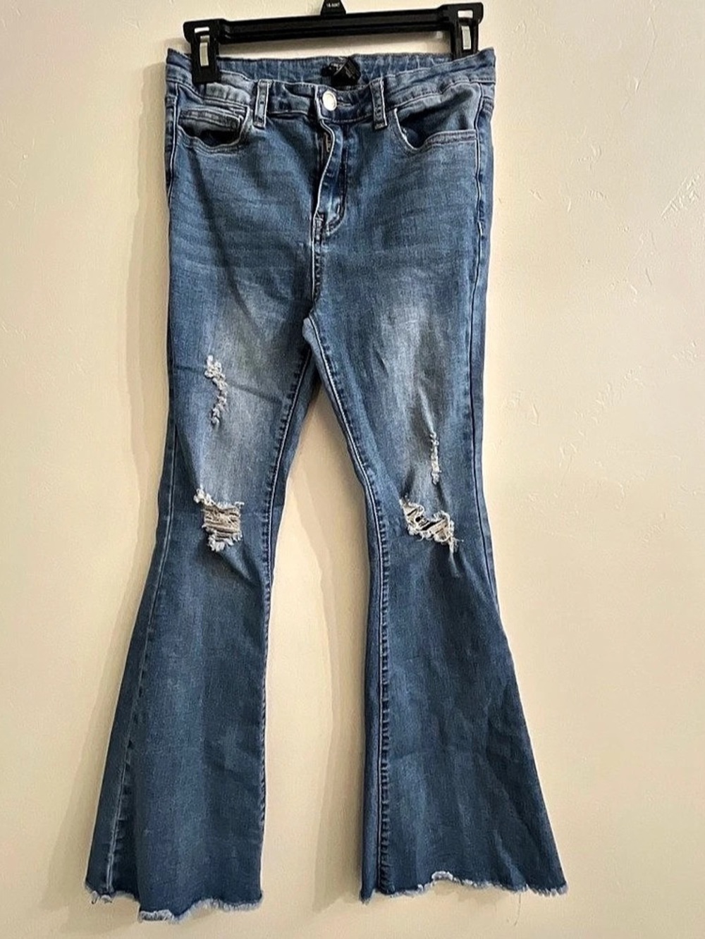 Forever 21 Girls Distressed Flare Jeans Blue Size 13/14